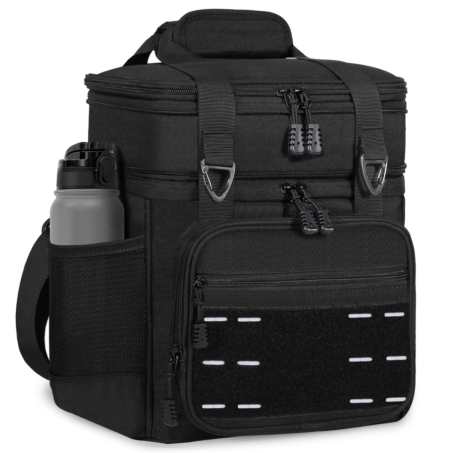 Lunch Box Cooler Bag - Tactical Insulated Lunchbox for Men - Large Lunch Pail Lunch Kit for Adults Work Outdoor Shifts Trips Black 16L
