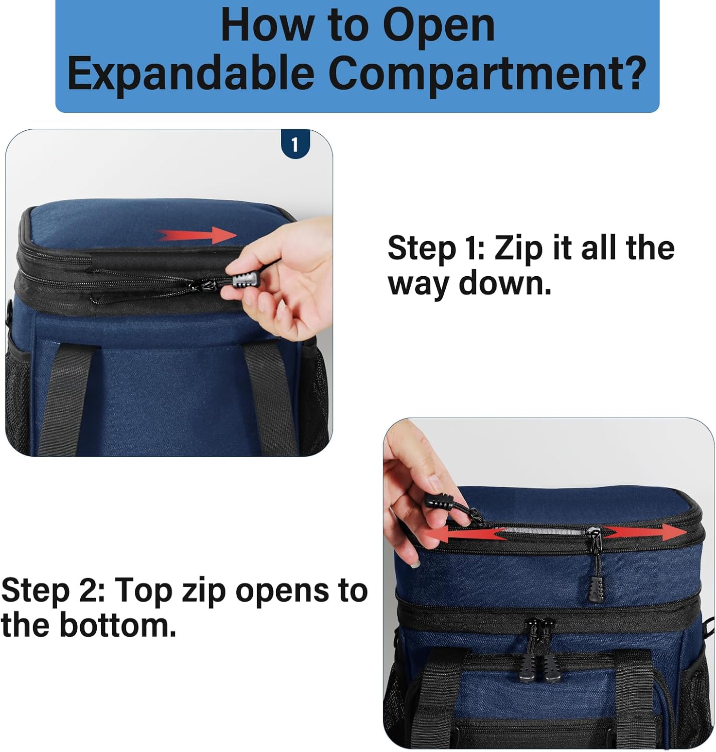 Lunch Box Cooler Bag - Insulated Tactical Lunchbox for Men - Large Lunch Pail Lunch Kit for Adults Work Outdoor Shifts Trips Blue 16L